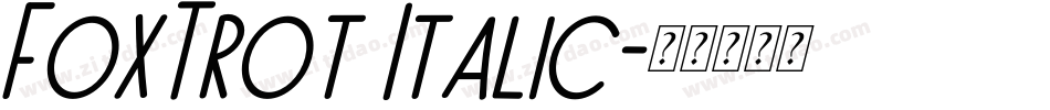 FoxTrot Italic字体转换